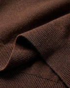 Aurelius Espresso Brown: Heritage Earth-Tone Jumper | Sustainable Chocolate Brown Quarter-Zip