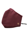 ADKN Anti Pollution Mask - 4 Layer Reusable Bamboo Face Mask with Filters Wine Burgundy