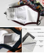 ADKN Anti Pollution Mask - 4 Layer Reusable Bamboo Face Mask with Filters