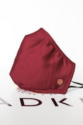 ADKN 4 Layer Reusable Face Mask for Kids with Filters Cranberry Red