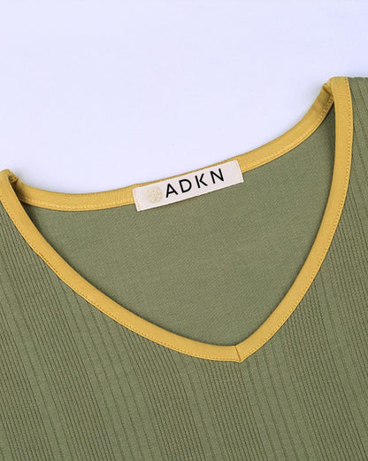 ADKN Cosy Green Knit Pajamas