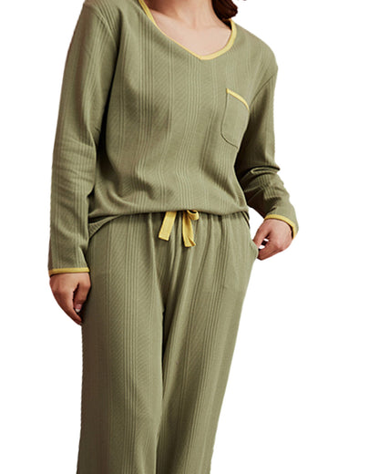 ADKN Cosy Green Knit Pajamas