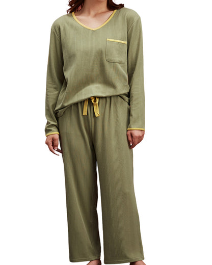 ADKN Cosy Green Knit Pajamas