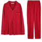 Red Bamboo and Organic Cotton Button Mens Pyjamas