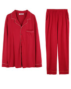 ADKN Red Bamboo and Organic Cotton Button Mens Pyjamas