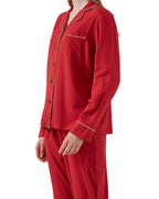 ADKN Red Bamboo and Organic Cotton Button Womens Pyjamas