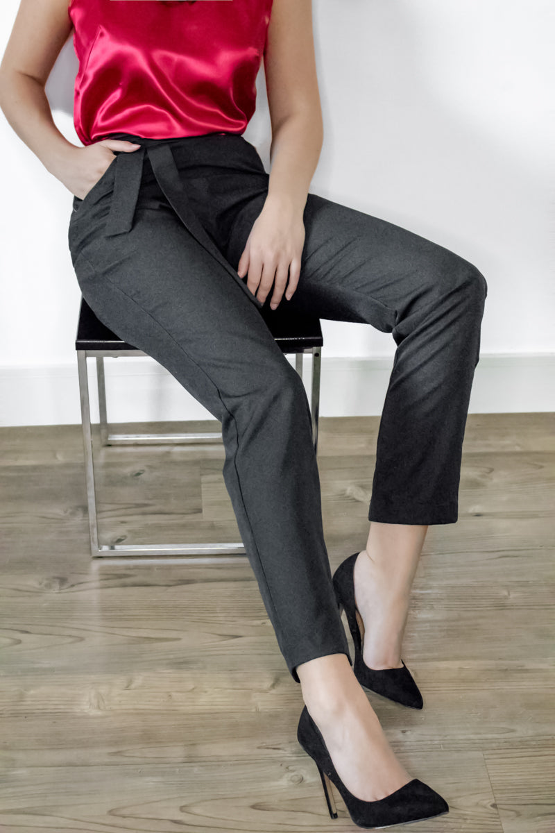 ADKN Lysis Black Slim Ankle Trousers
