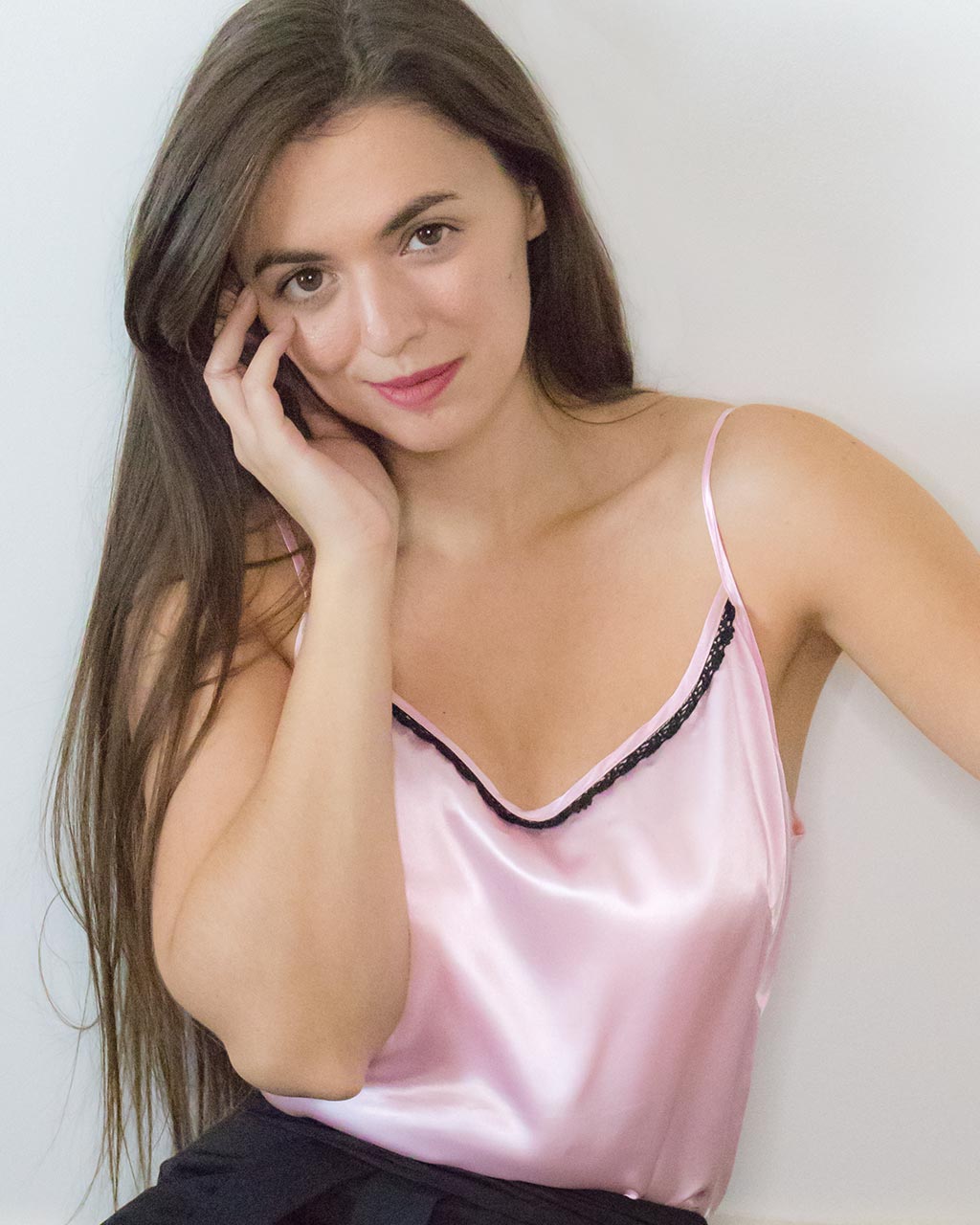 ADKN Kami Pink Satin Cami Top