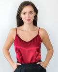 ADKN Kami Red Satin Cami Top