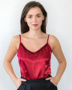 ADKN Kami Red Satin Cami Top