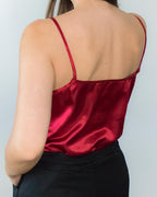 ADKN Kami Red Satin Cami Top