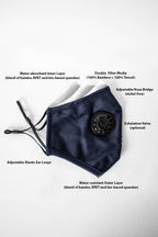 ADKN Anti Pollution Mask - 4 Layer Reusable Bamboo Face Mask with Filters