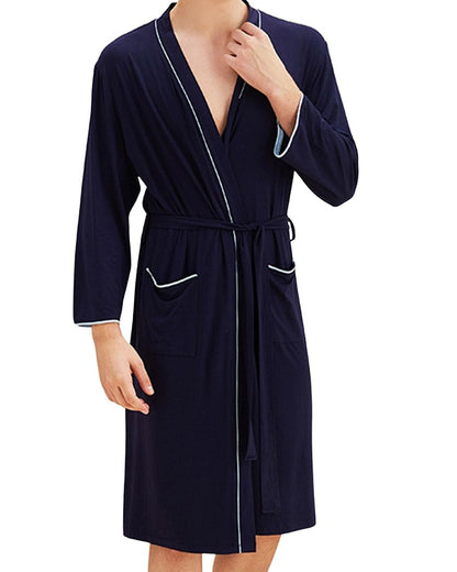 ADKN Mens Bamboo Robe - Mens Loungewear Dressing Gown