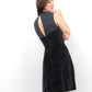 Eva Black Velvet Dress - Mini Bamboo Dress
