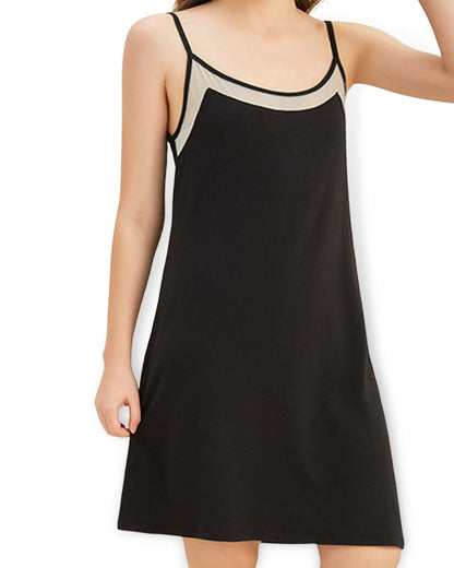 ADKN Bamboo & Organic Cotton Women Nightdress in Black