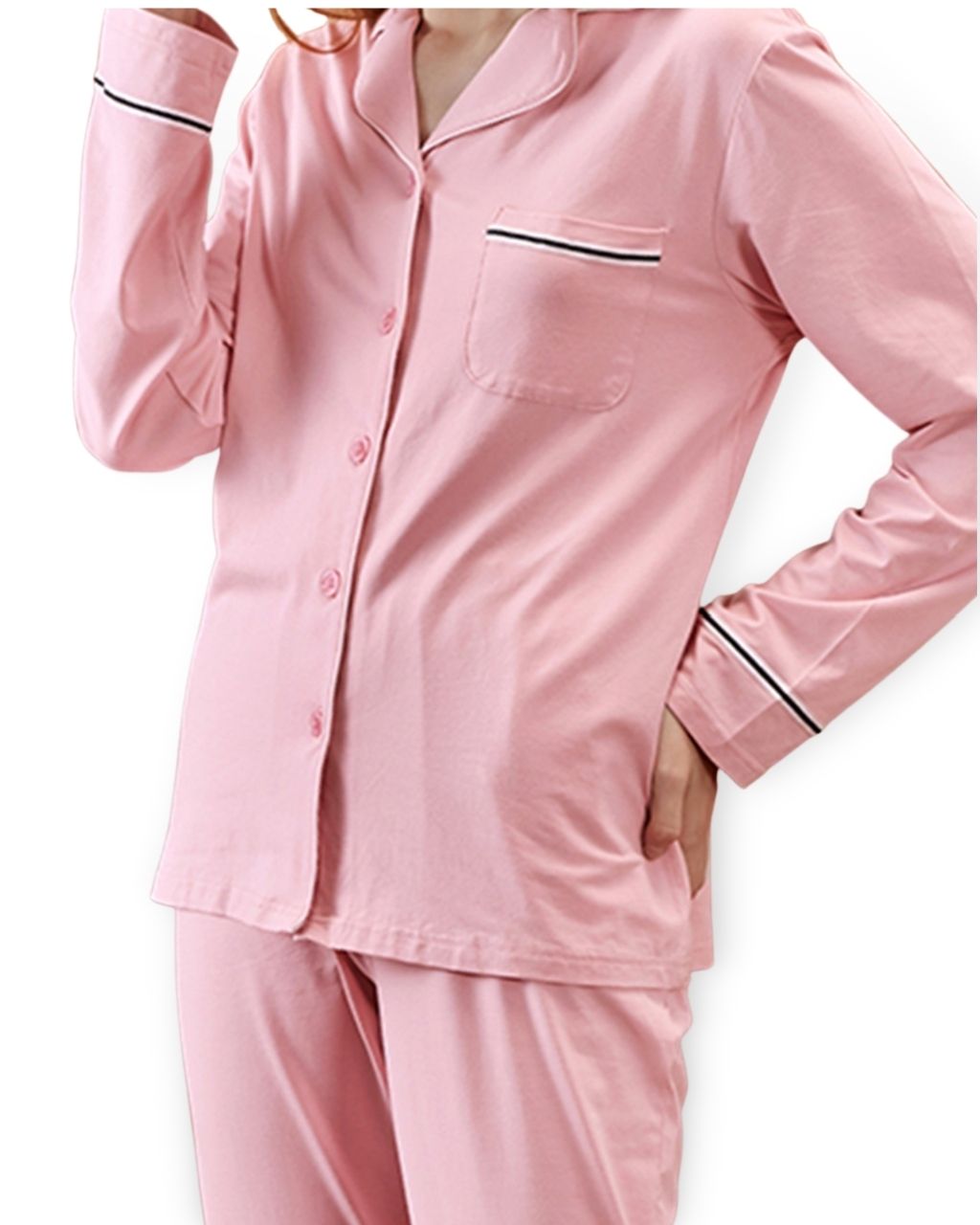 Bamboo & Organic Cotton Pink Button Up Pyjamas
