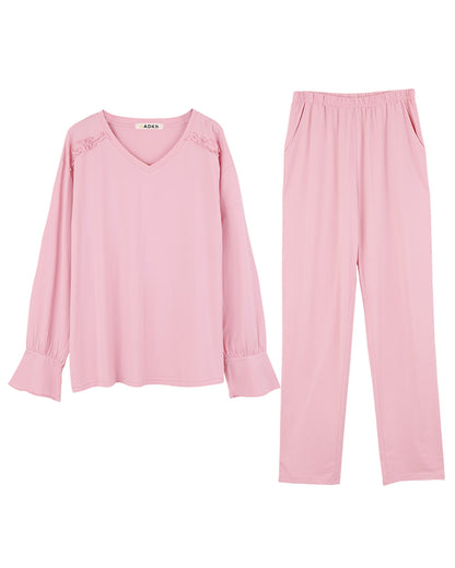 ADKN Womens Pink Pjs from Bamboo Organic Cotton