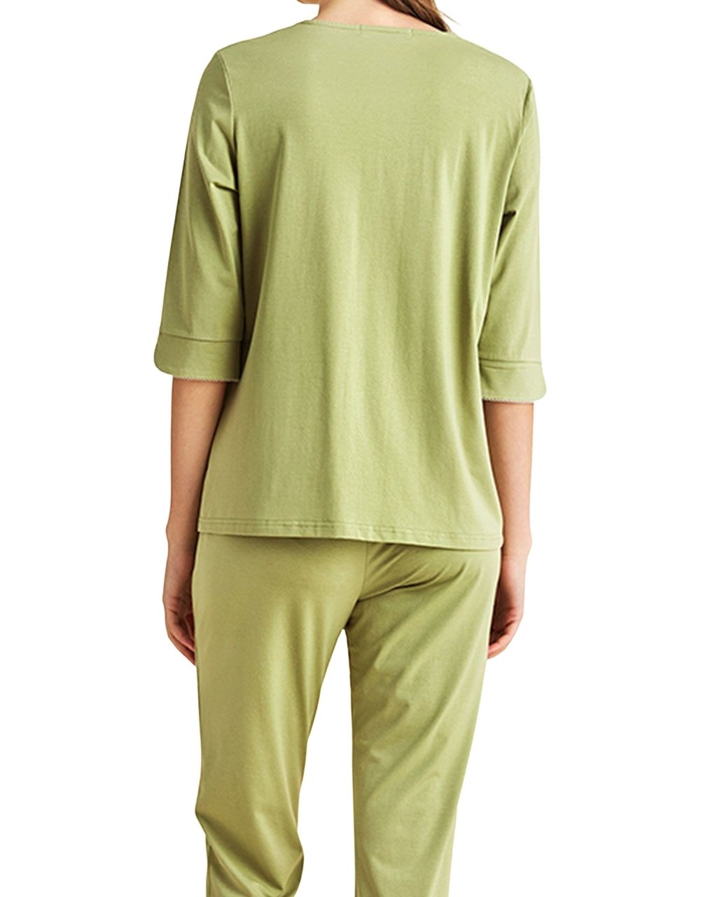 Bamboo & Organic Cotton Womens Pyjamas - Half Sleeve PJS - Lime