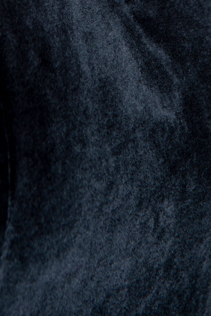 ADKN Eva Dress black navy velvet fabric made of 100% organic bamboo and organic cotton