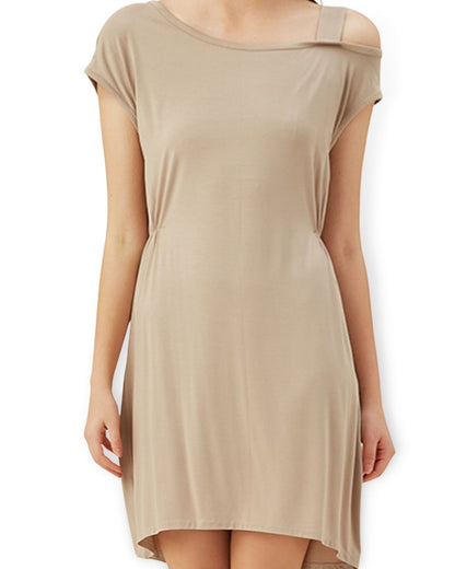 ADKN Bamboo Women Loungewear - Slip Dress in Beige