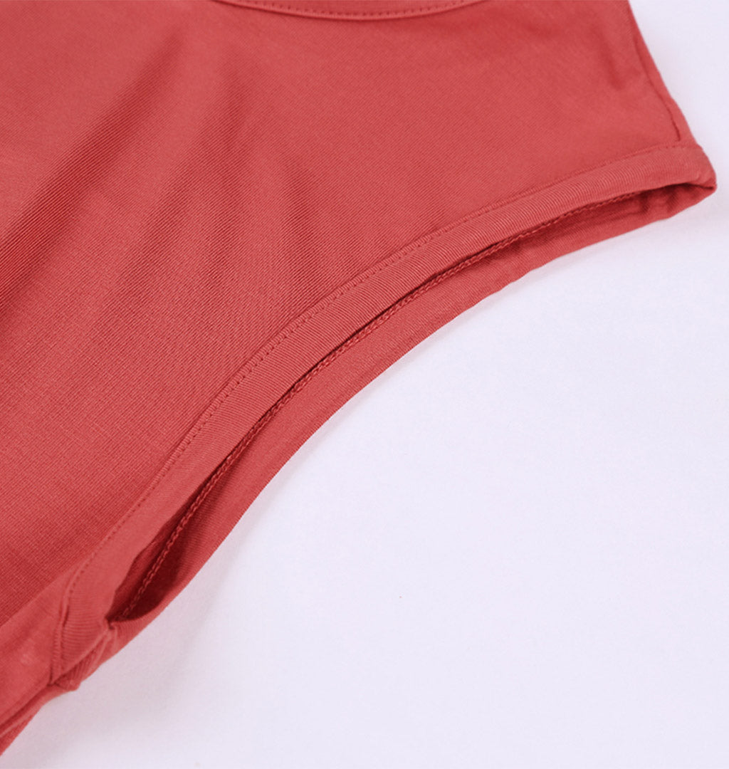 Bamboo Women Loungewear - Slip Dress in Coral Red