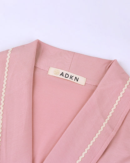 ADKN Womens Bamboo Dressing Gown - Blush Pink