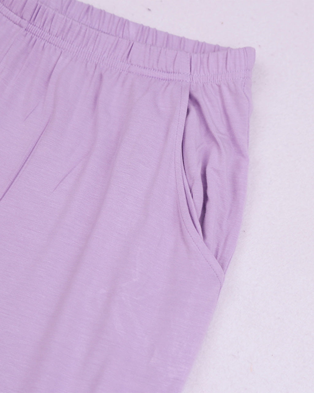 ADKN Bamboo Womens Short Sleeve & Cropped Trousers Loungewear - Lavender Pyjamas