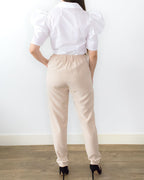 ADKN Kara Beige Slim Leg Trousers