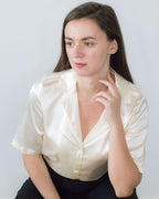 ADKN Nera Champagne Satin Blouse