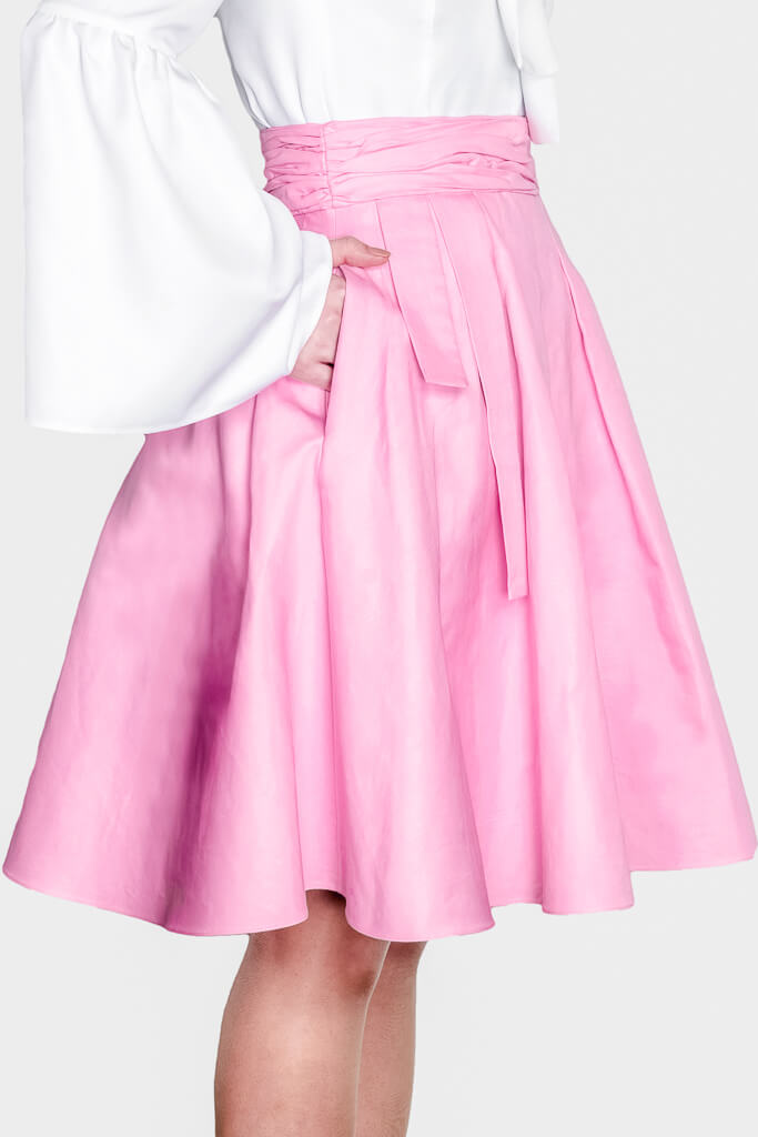 ADKN Otus Pink Skater Skirt with Pockets