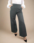 ADKN Hylas High Waisted Wide Leg Grey Trousers