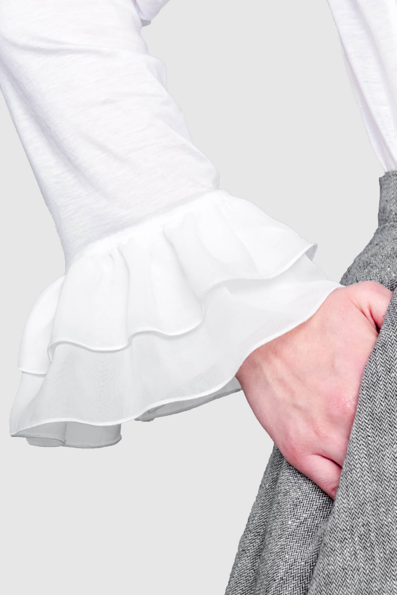 ADKN Tapio White Button-up Organic Cotton Blouse