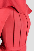 ADKN Kea Rose Red Wide-Leg Long Sleeve Jumpsuit