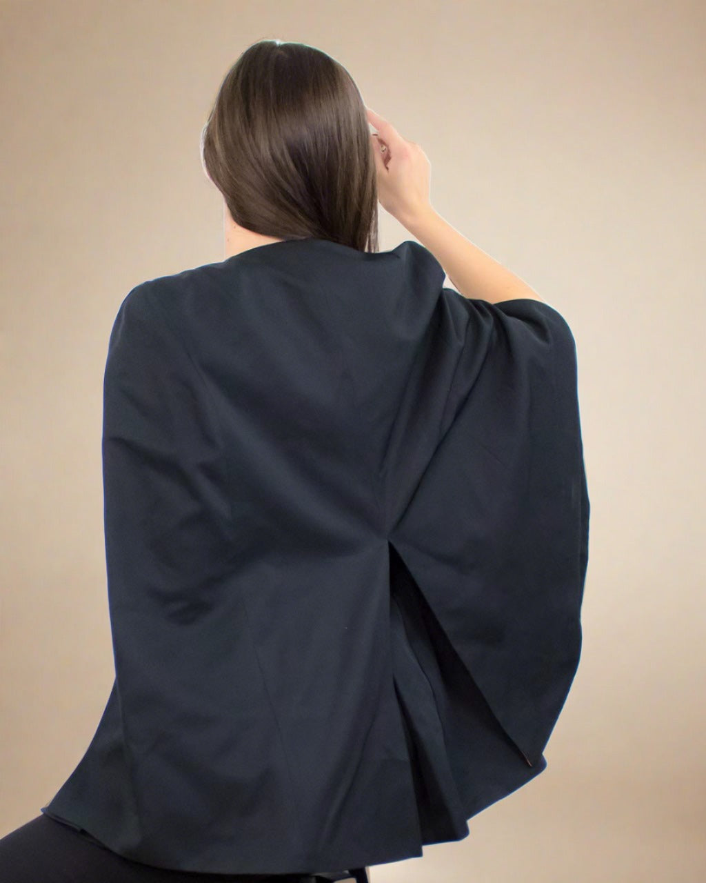 ADKN Amee Black Short Cape