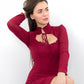 Sienna Mini Red Party Dress with Long Sleeves