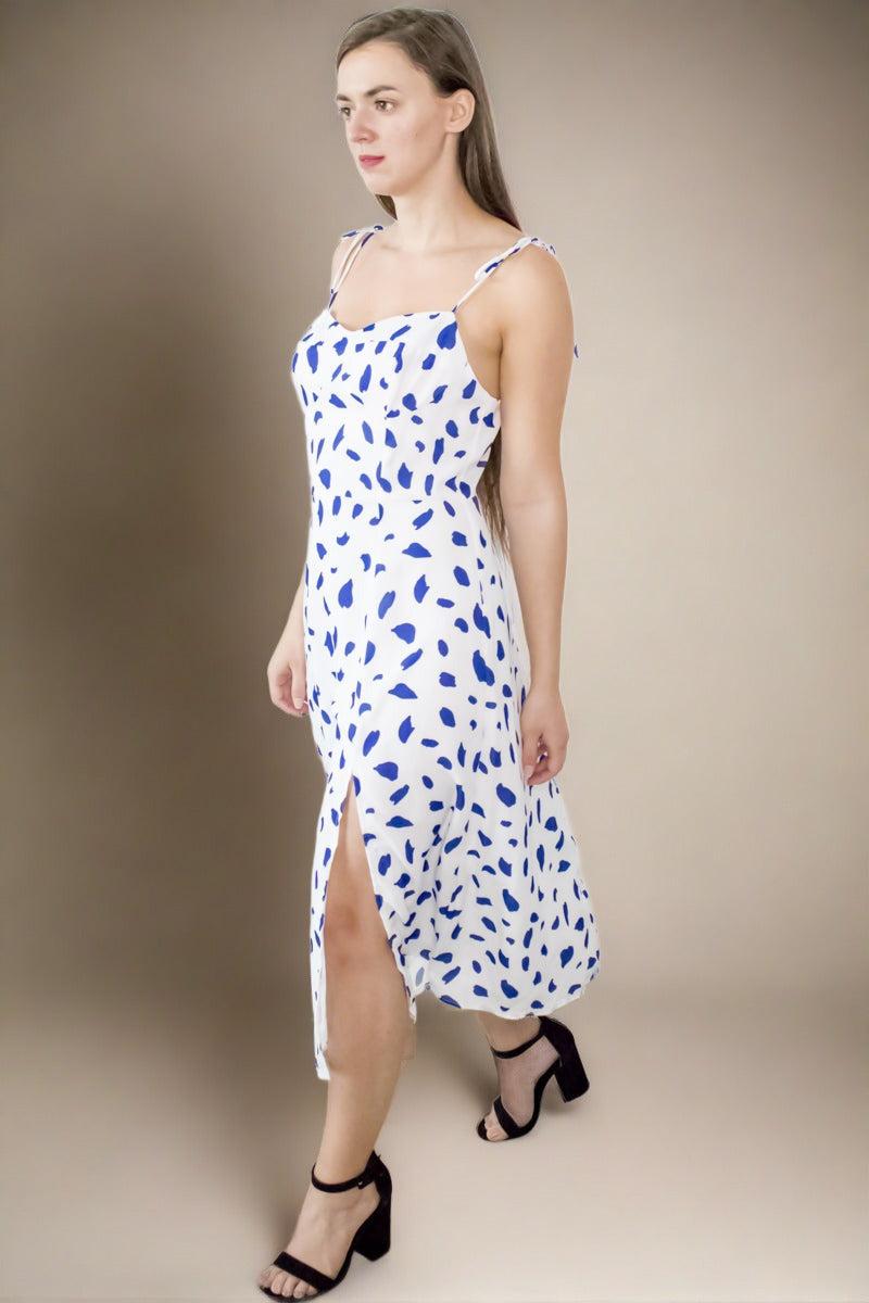 Summer dress with tie 2025 straps