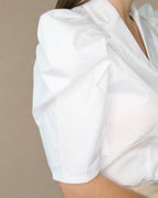 ADKN Quin Puff Sleeve White Shirt