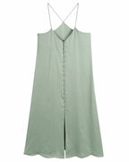 ADKN Zoie Mint Green Summer Strappy Dress - Midi Slip Dress