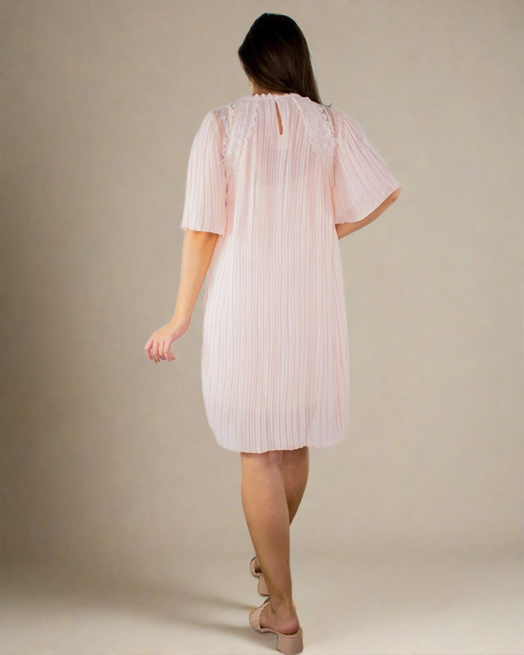 Light pink 2024 short sleeve dress