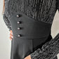 Esme Long Sleeve Sparkly Dress - Black Fit and Flare Dress