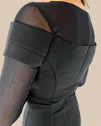 ADKN Kera Black Long Sleeve Bodycon Mini Dress