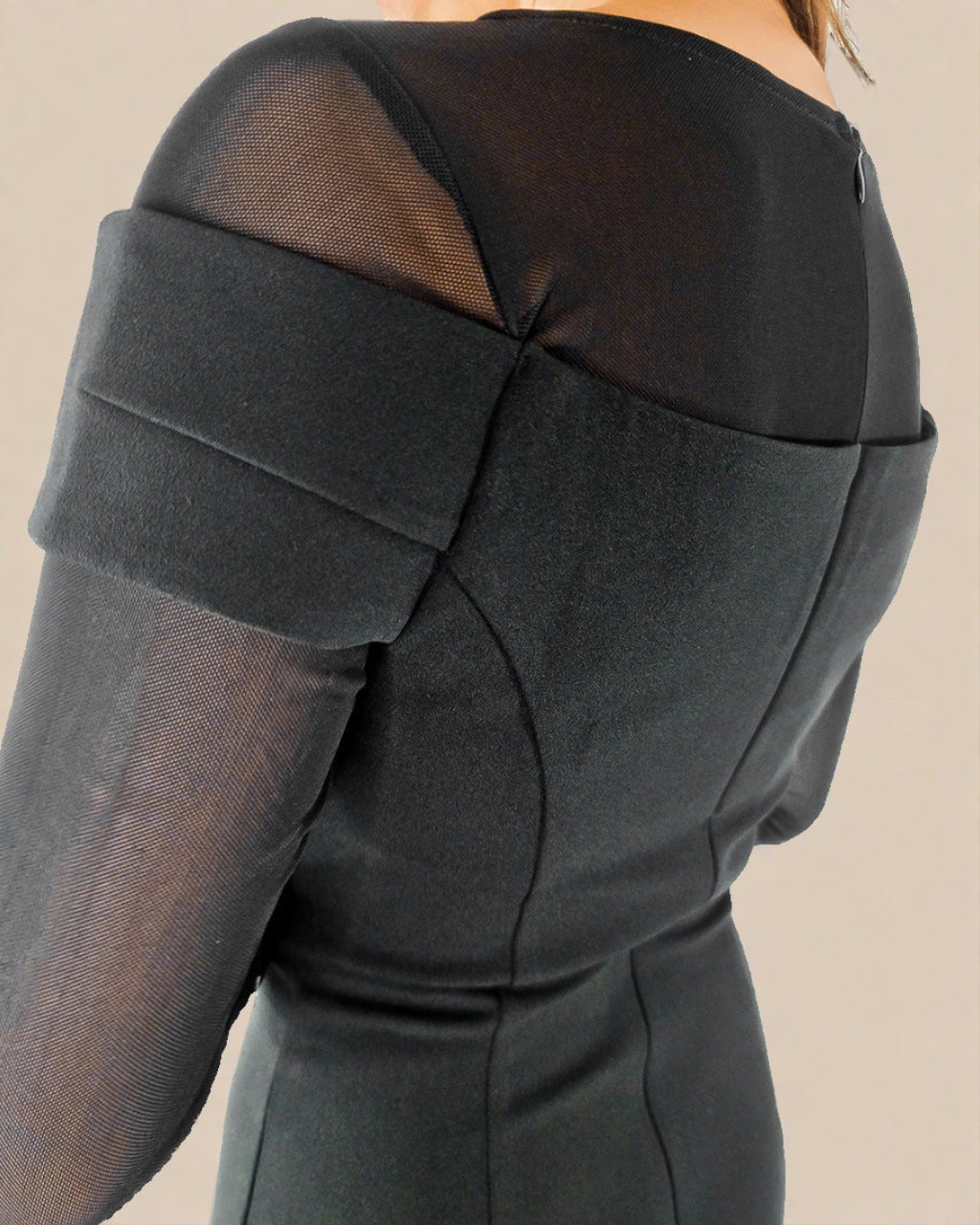 ADKN Kera Black Long Sleeve Bodycon Mini Dress