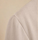 ADKN Mina Beige Cotton Oversized Summer Blazer