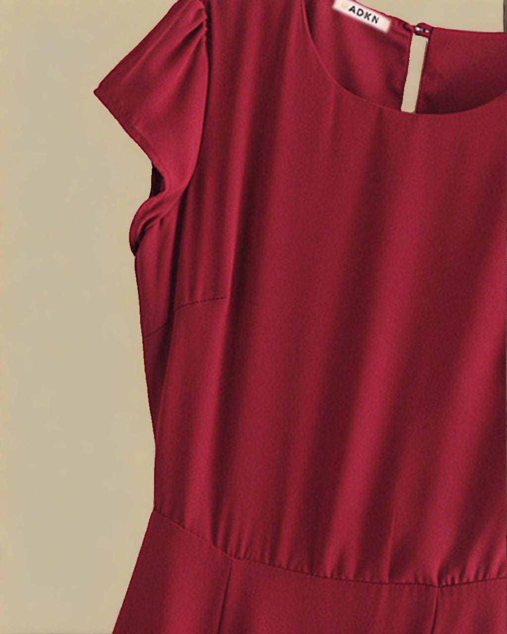 ADKN Adia Midi Red Dress with Thigh Slit