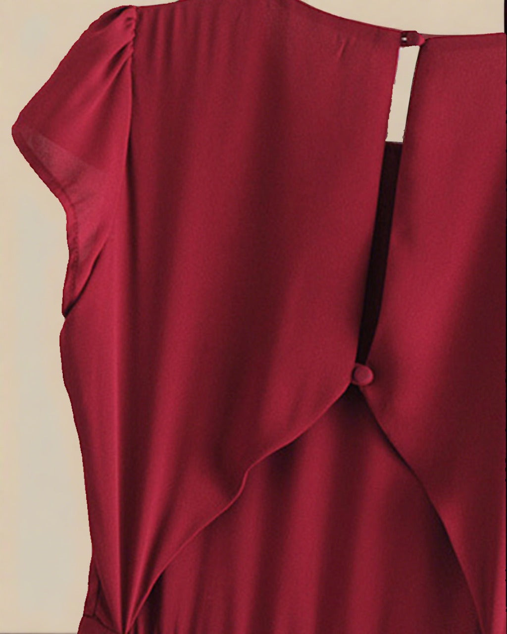 ADKN Adia Midi Red Dress with Thigh Slit