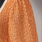 Cosette Dress - Burnt Orange Wedding Guest Dress with Puff Sleeves